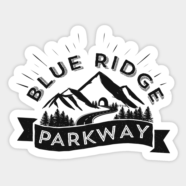 Blue Ridge Parkway Sticker by hillsboroughdesignco